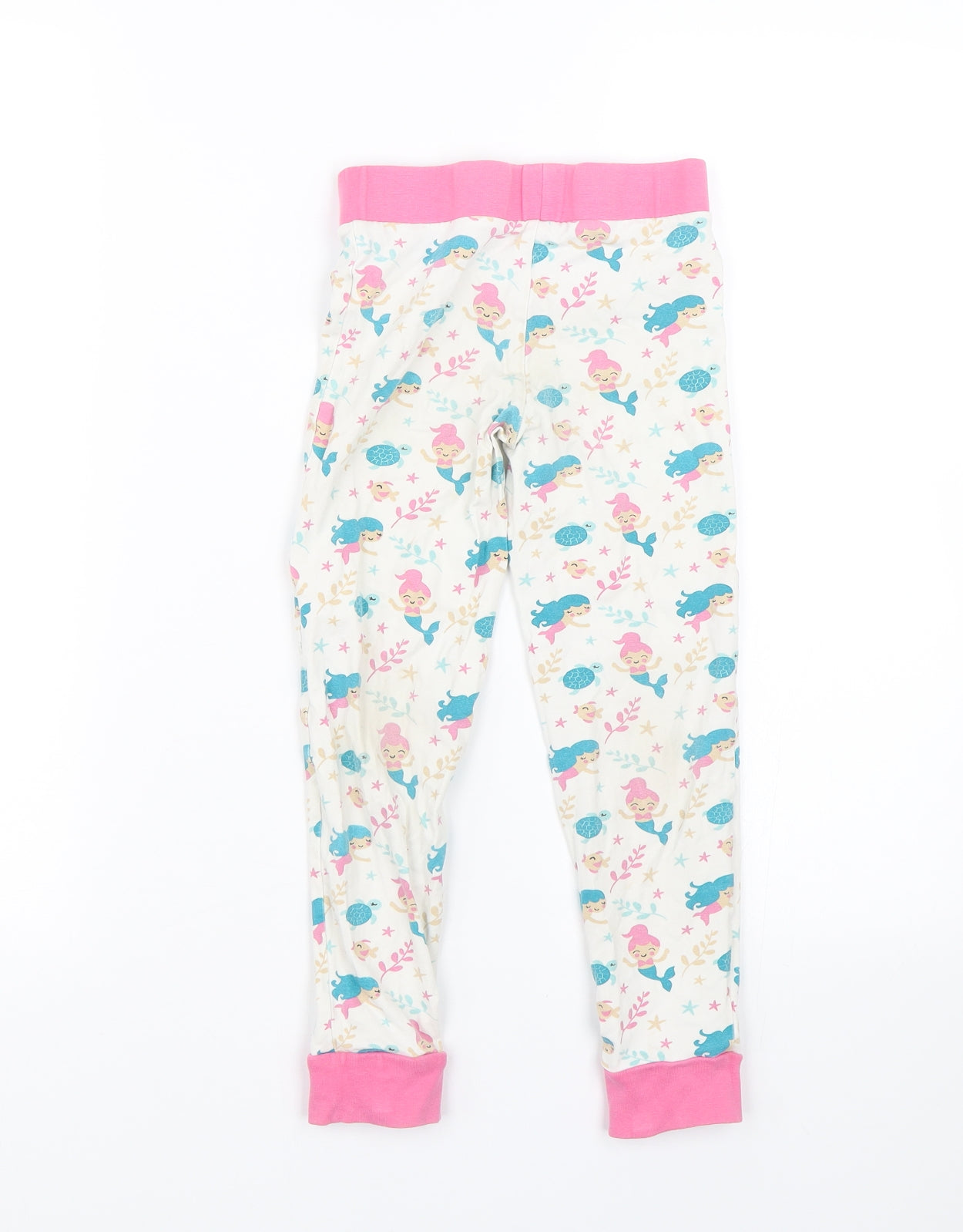 Lily & Dan Girls White Floral   Pyjama Pants Size 7-8 Years  - mermaids