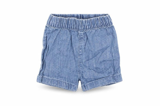 Marks & Spencer Girls Blue  Denim Cropped Trousers Size 3-6 Months  - Shorts