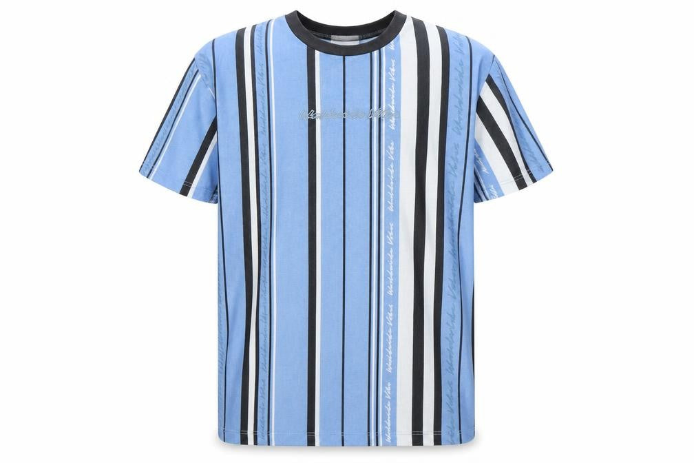 George Boys Blue Striped  Basic T-Shirt Size 9-10 Years