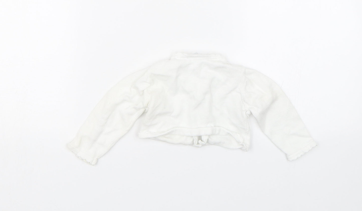 Bluezoo Girls White   Cardigan Jumper Size 3-6 Months