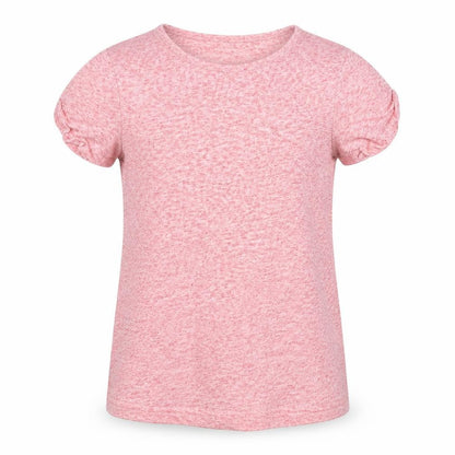 Front view of Tu girls’ pink basic t-shirt, size 9, years
