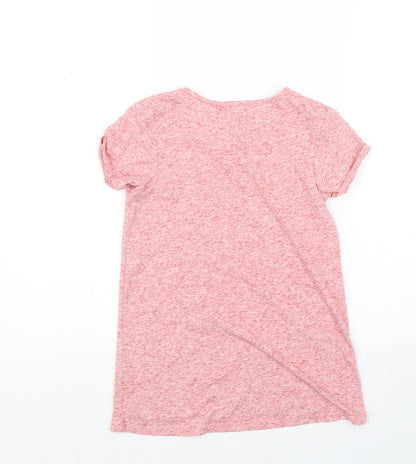 Back view of Tu girls’ pink basic t-shirt, size 9, years