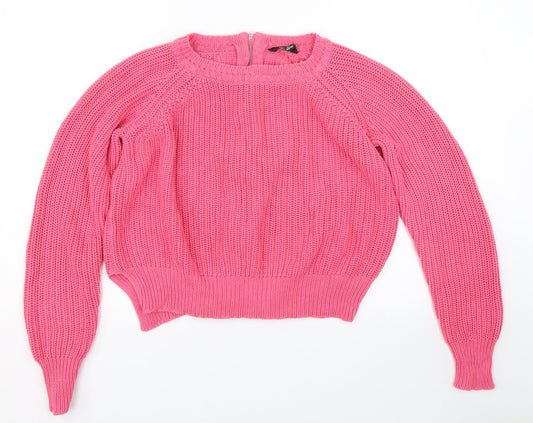 MISS MILLA Womens Pink   Full Zip Sweatshirt Size XL