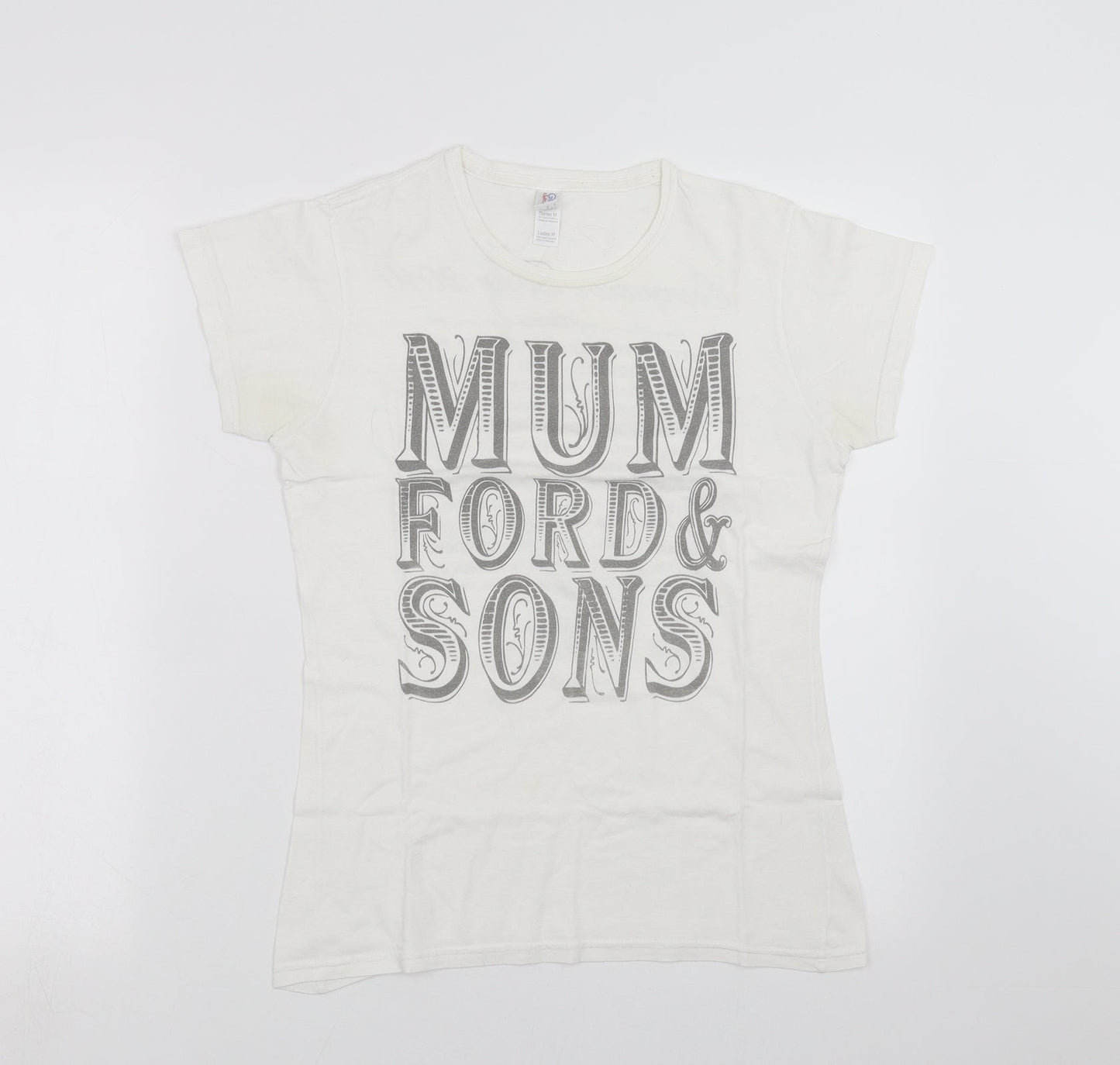 Gildan Womens White   Basic T-Shirt Size M  - Mumford & Sons