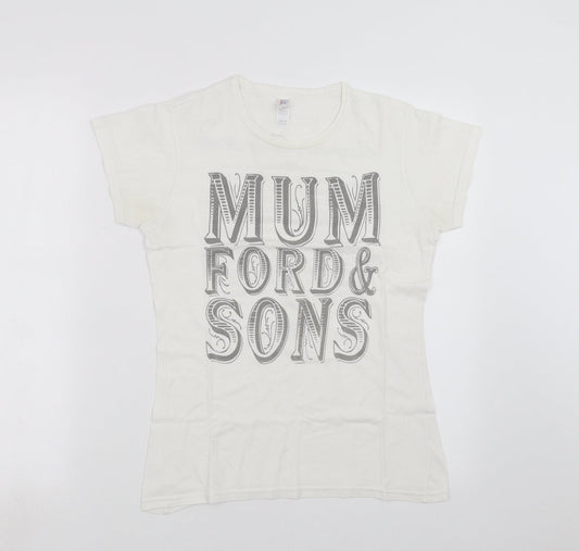 Gildan Womens White   Basic T-Shirt Size M  - Mumford & Sons