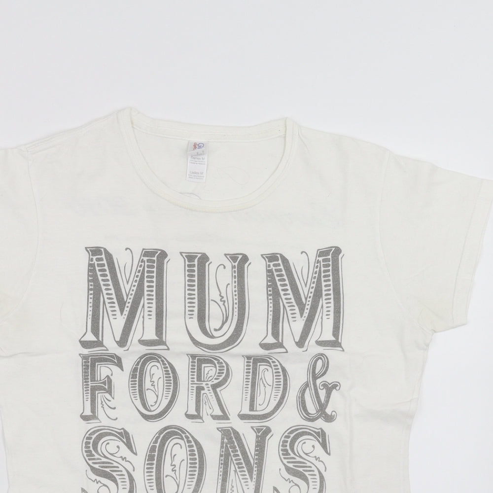 Gildan Womens White   Basic T-Shirt Size M  - Mumford & Sons