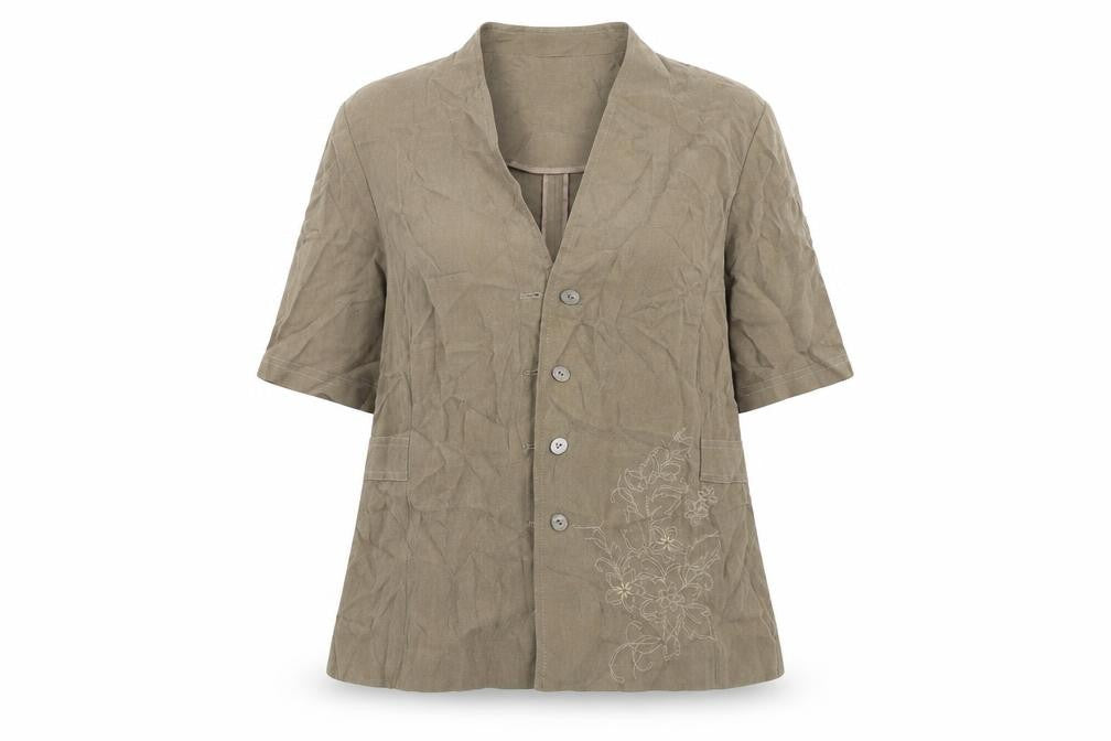 Country Casuals Womens Green   Jacket  Size 10  - Floral embroidery