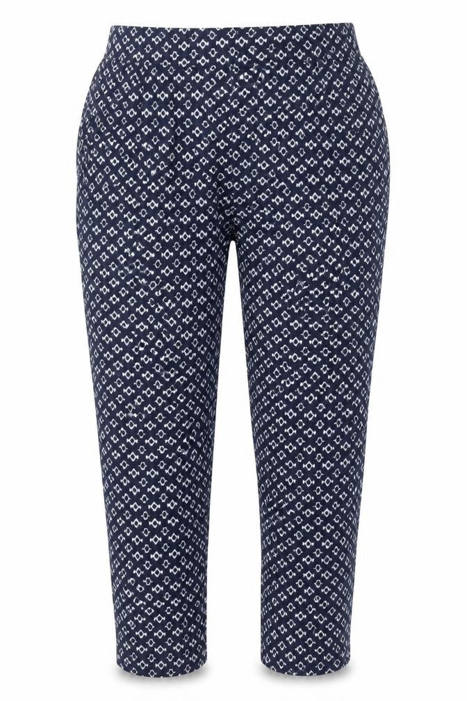 Betty Barclay Womens Blue Geometric  Trousers  Size 34 in L29 in