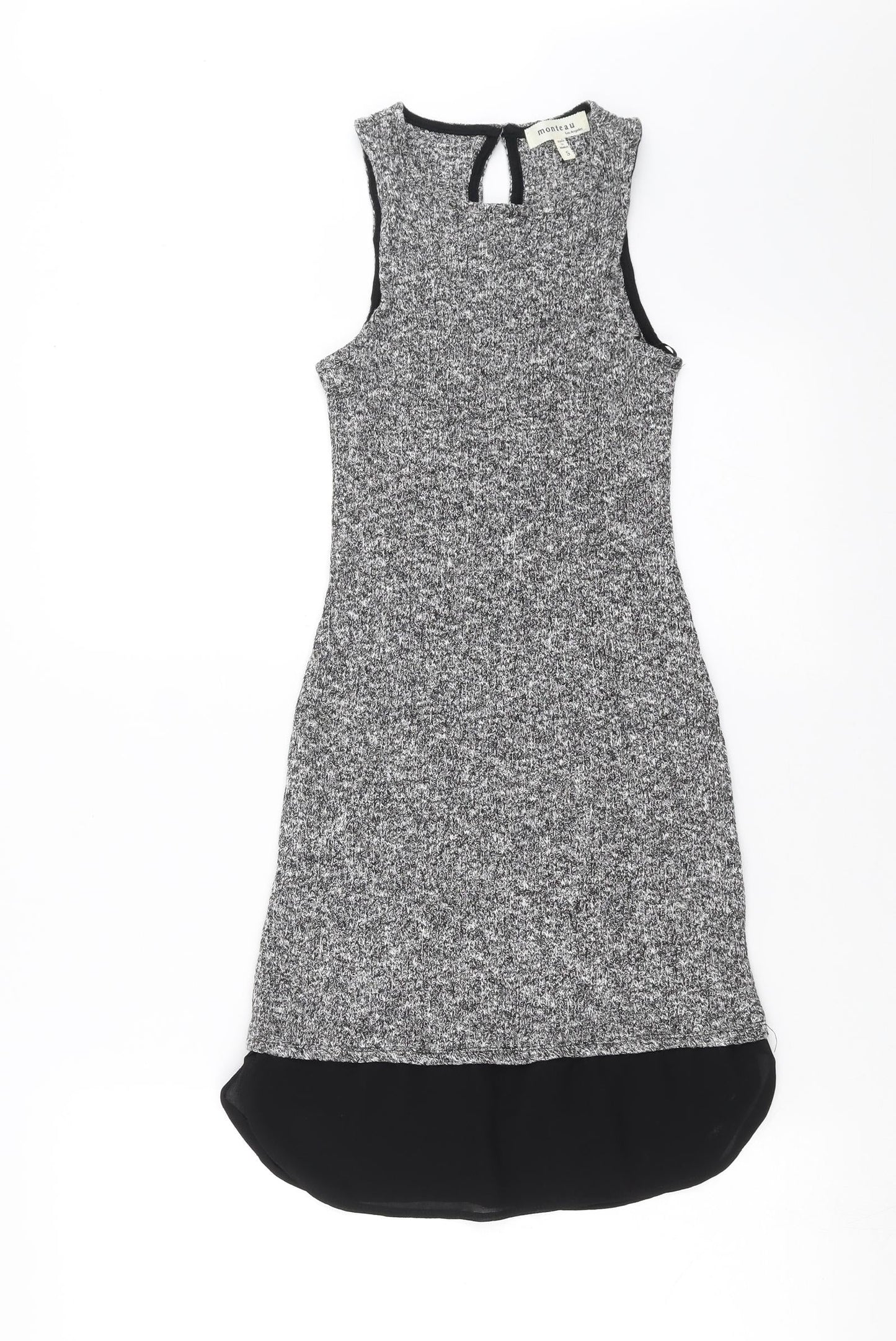 Monteau Womens Grey  Knit Tank Dress  Size S