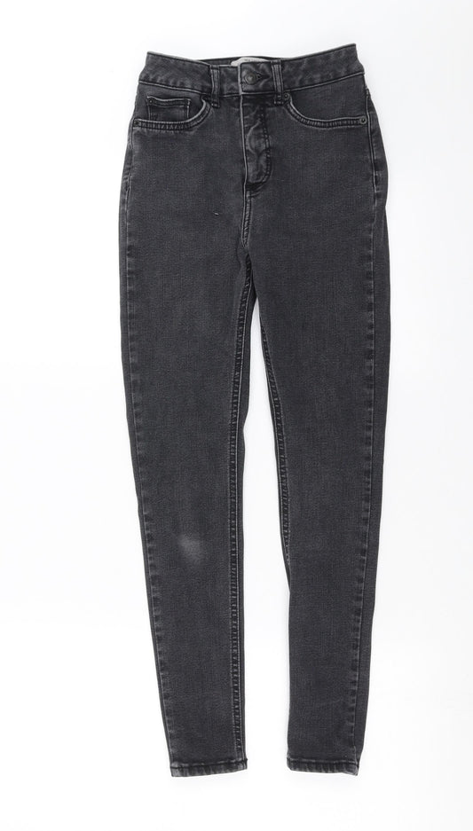New Look Womens Grey  Denim Skinny Jeans Size 6 L25 in