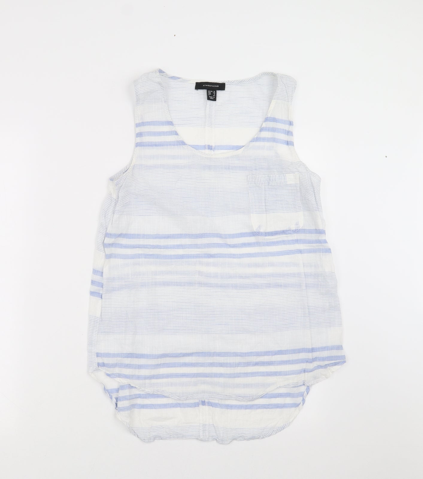 Primark Womens Blue Striped  Basic Blouse Size 12