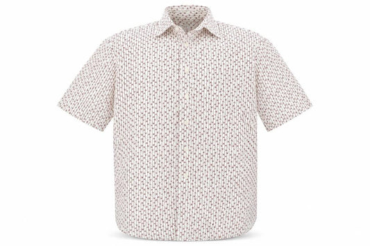 Water Game Mens White Striped   Button-Up Size L