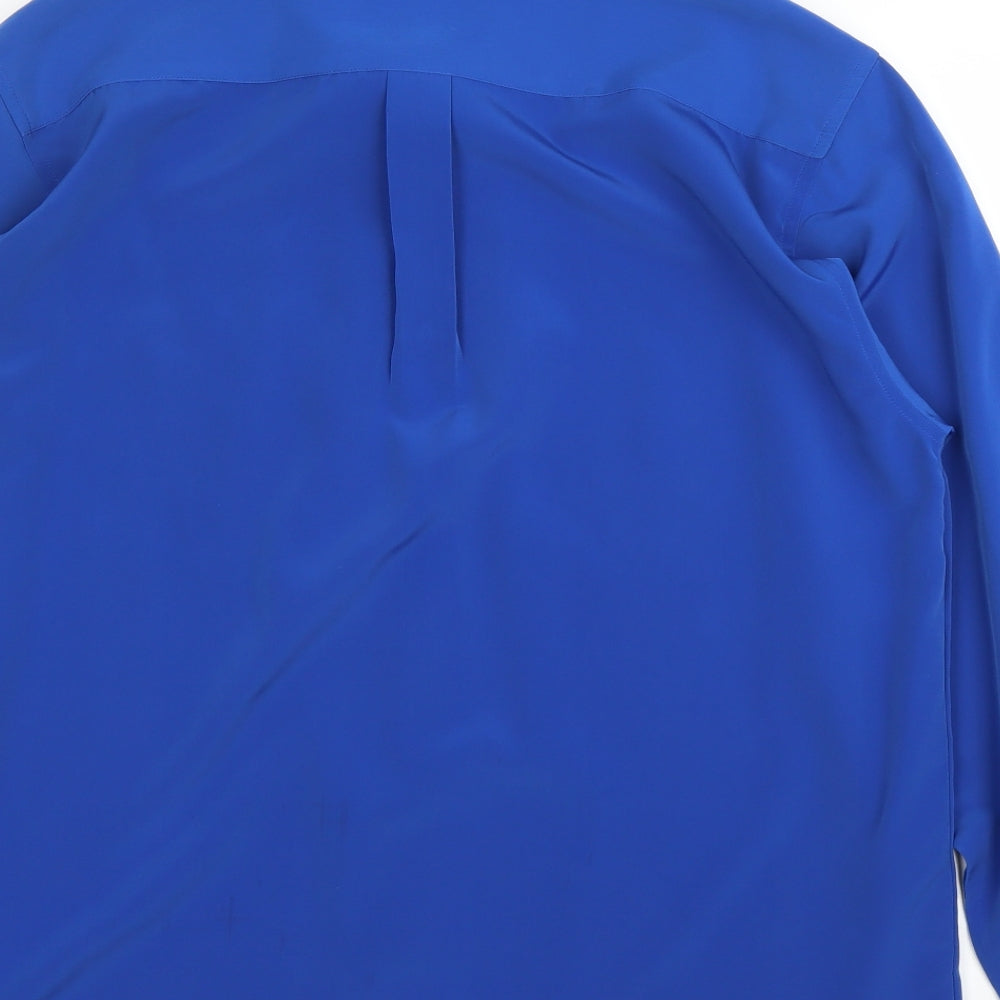 Tom Hagan Mens Blue    Button-Up Size L