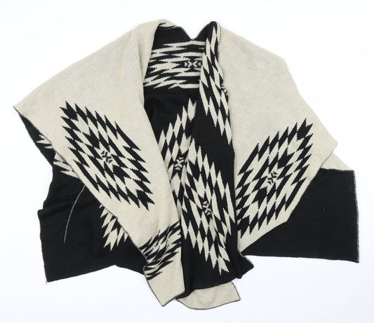 Preworn Womens Beige Geometric  Cape Jumper One Size
