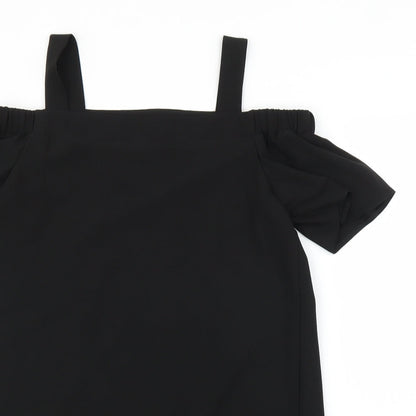 Preworn Womens Black   Tunic Blouse Size L