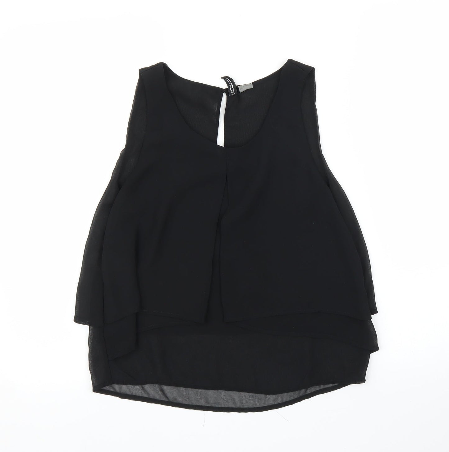 H&M Womens Black   Basic Blouse Size 8