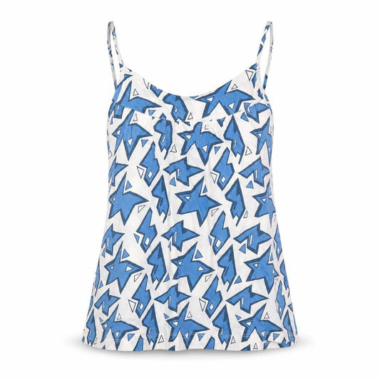 River Island Womens White Geometric  Camisole Blouse Size 10