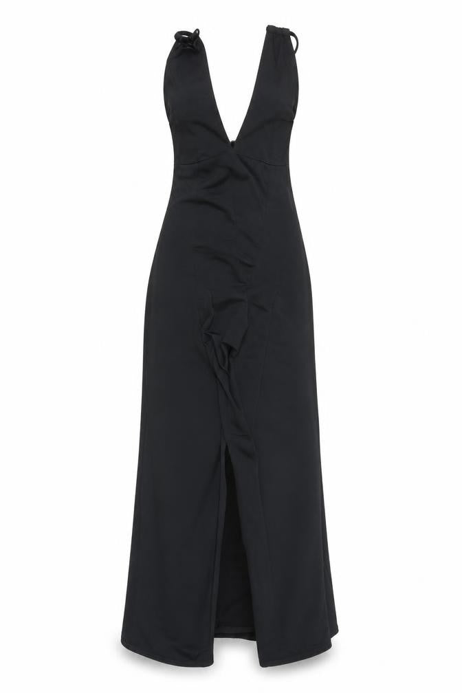 PRETTYLITTLETHING Womens Black   A-Line  Size S  - Split down front