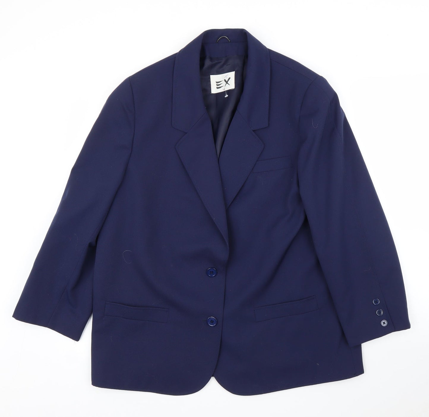 EX Womens Blue   Jacket Suit Jacket Size 16