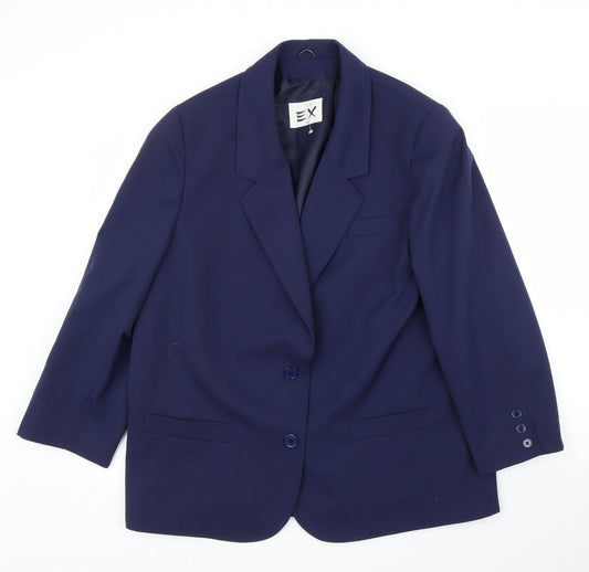 EX Womens Blue   Jacket Suit Jacket Size 16