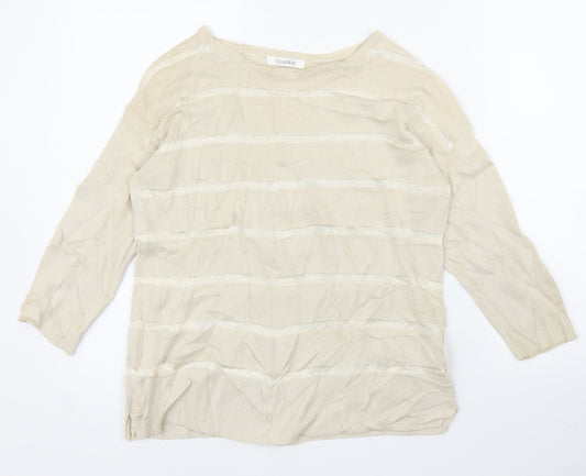 M&S Womens Gold   Pullover Jumper Size 10