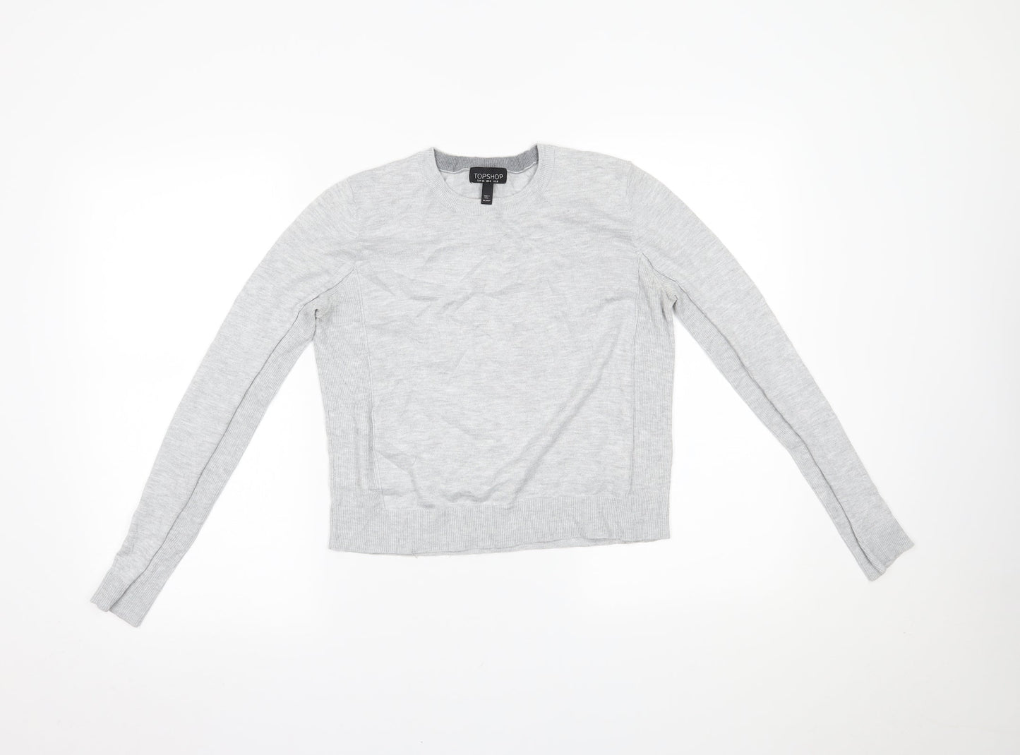 Topshop Womens Grey   Basic Blouse Size 8