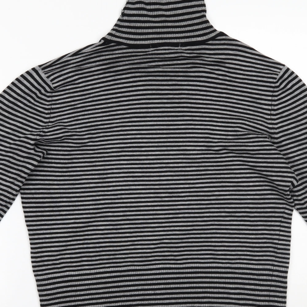 Debenhams Womens Grey Striped  Pullover Jumper Size 16