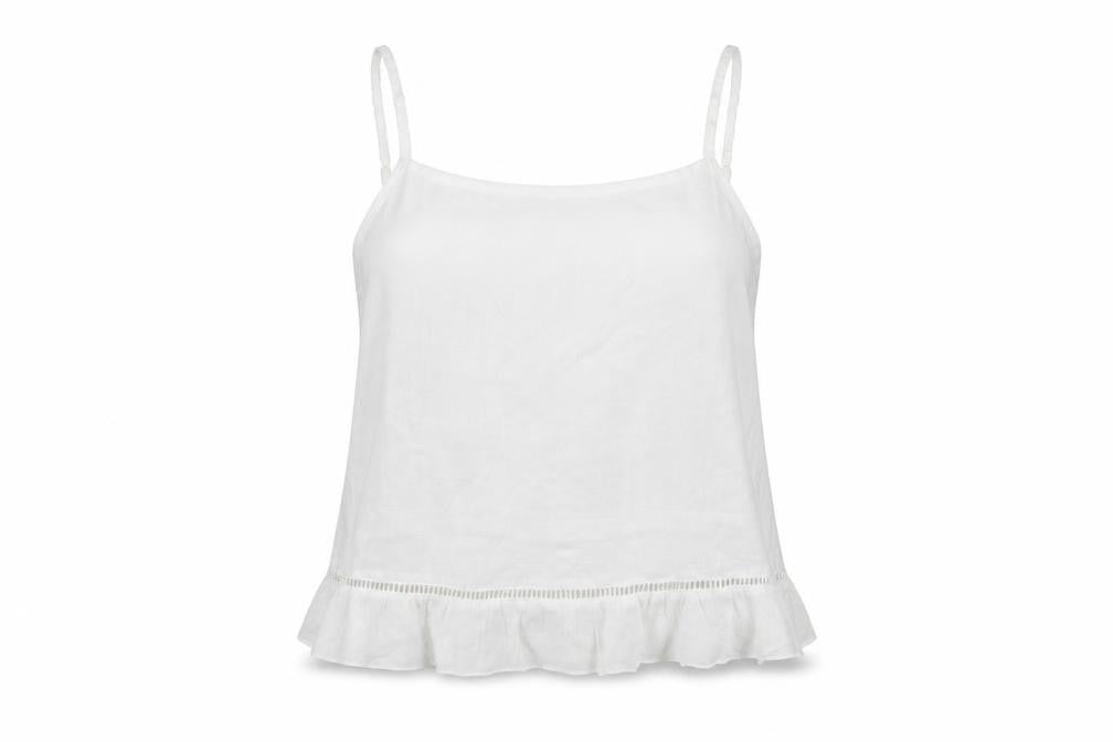 H&M Womens White   Camisole Tank Size 6