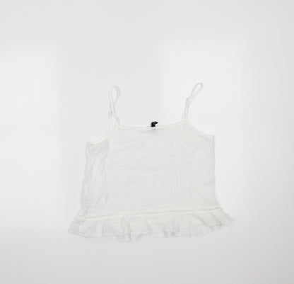 H&M Womens White   Camisole Tank Size 6