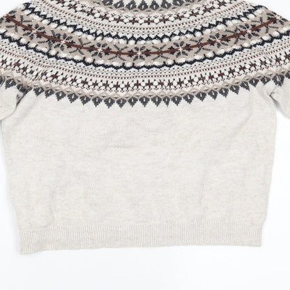 H&M Mens Beige   Henley Jumper Size S