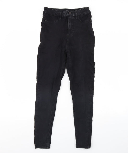 F&F Womens Black  Denim Skinny Jeans Size 8 L29 in