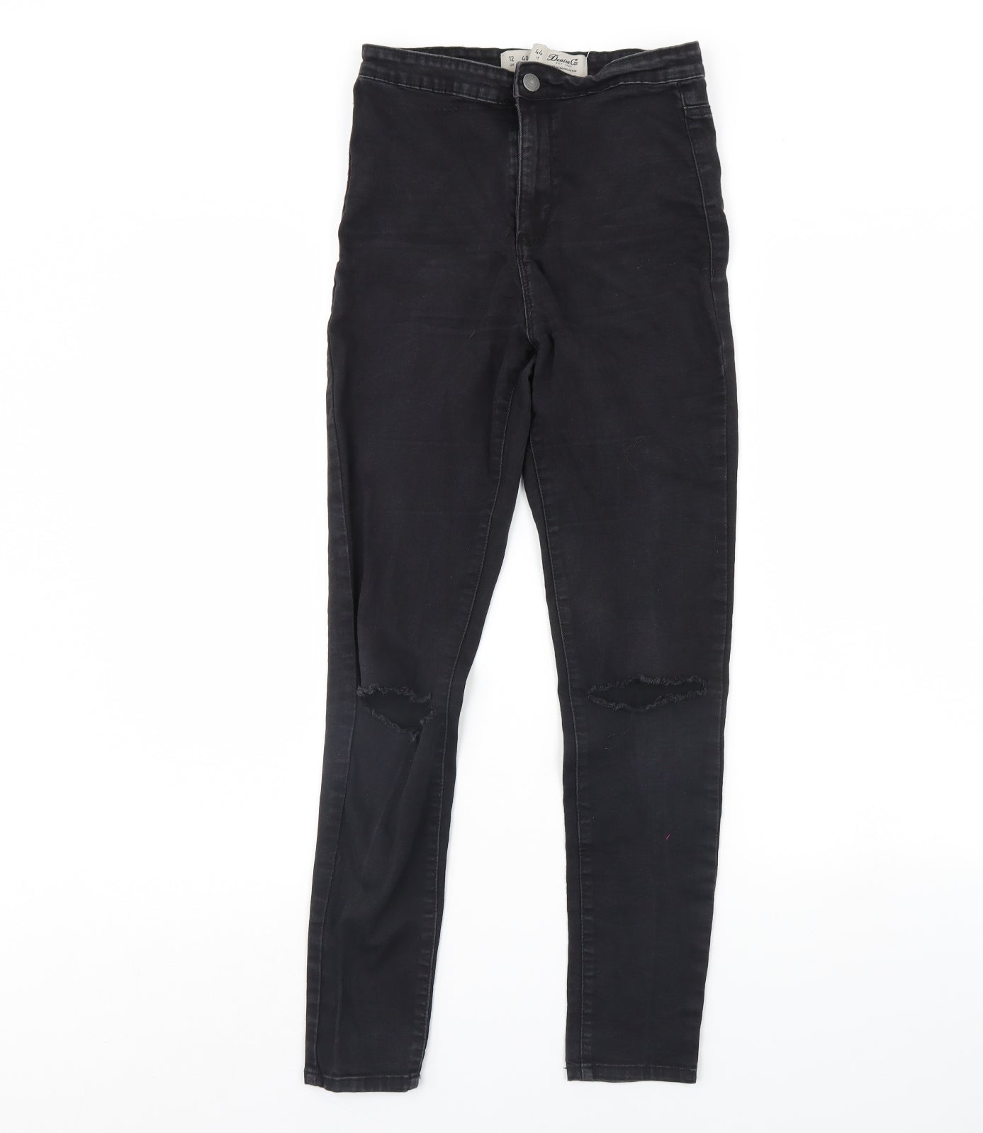 Denim & Co. Womens Black  Denim Skinny Jeans Size 12 L29 in