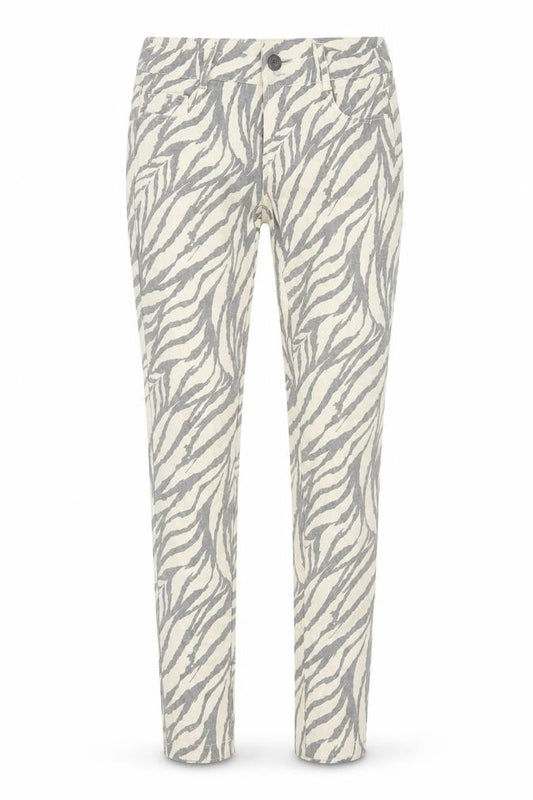 Amisu Womens Ivory Animal Print Denim Skinny Jeans Size 8 L30 in