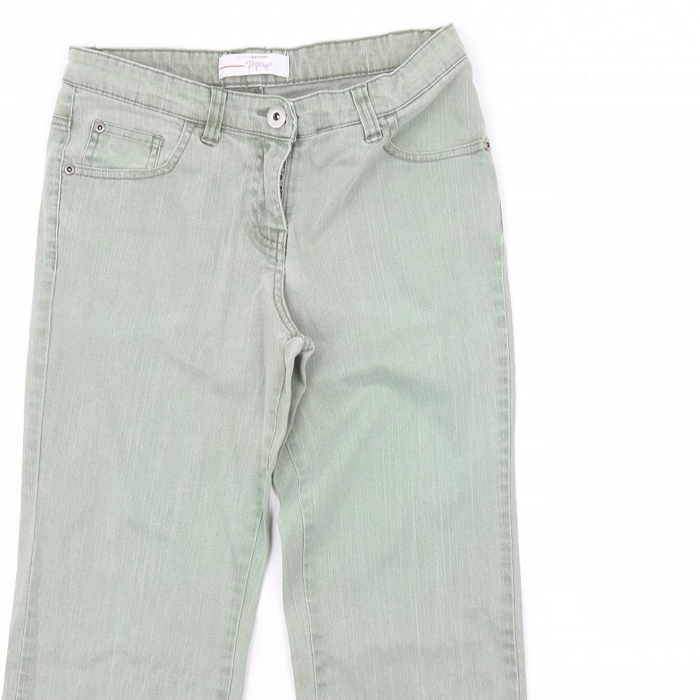Papaya Womens Green  Denim Skinny Jeans Size 8 L29 in