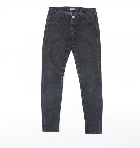 Pull&Bear Womens Black  Denim Skinny Jeans Size 8 L29 in