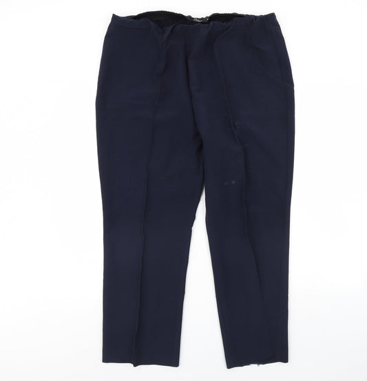 BM Womens Blue   Dress Pants Trousers Size 18 L29 in
