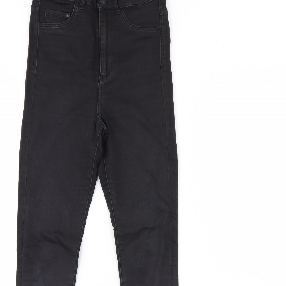 Preworn Womens Black  Denim Skinny Jeans Size 26 L30 in