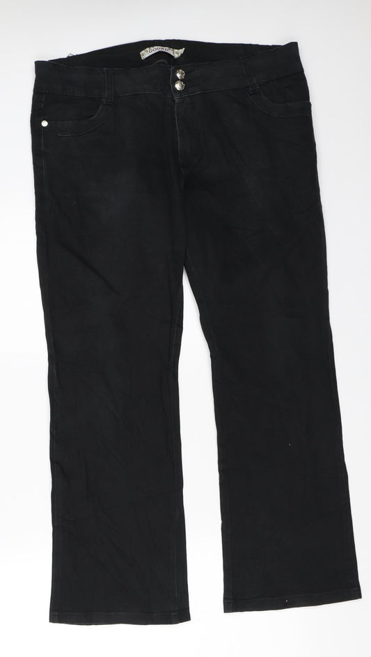 Gourd Womens Black   Trousers  Size 33 in L27 in