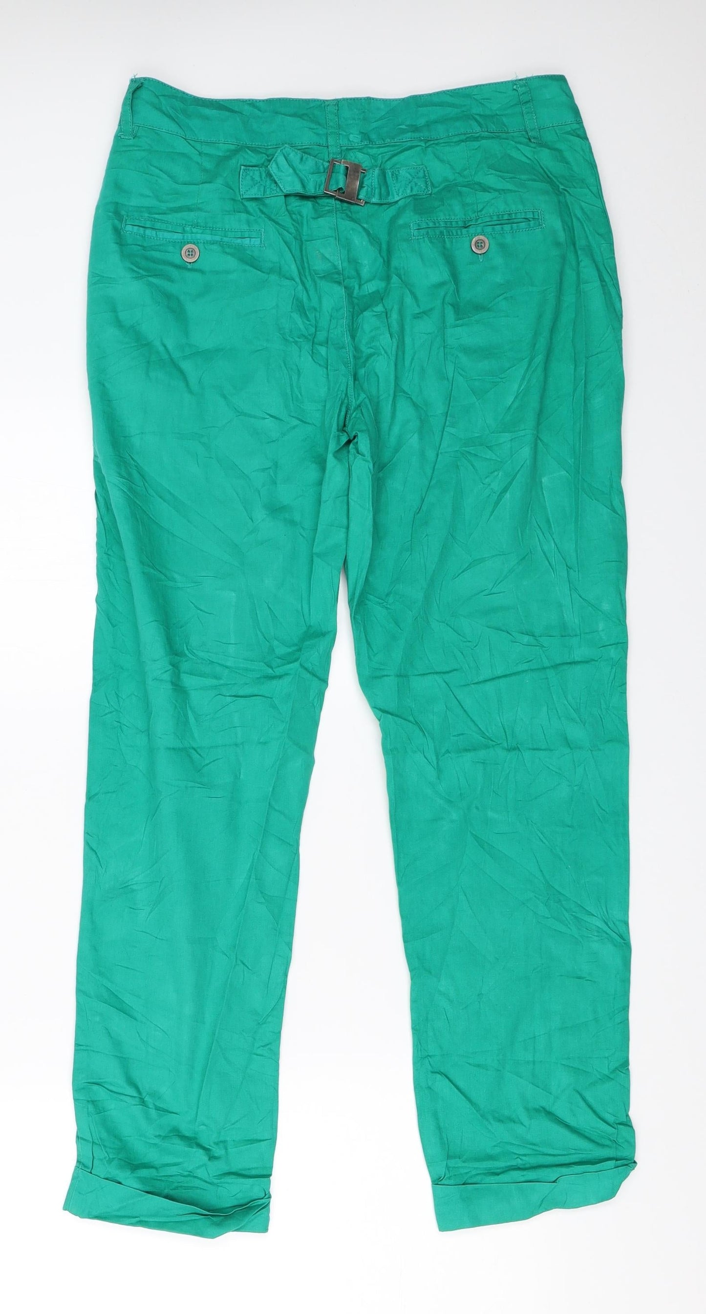 In Extenso Womens Green   Chino Trousers Size M L27.5 in