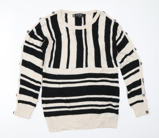Principles Womens Beige Striped  Pullover Jumper Size 8