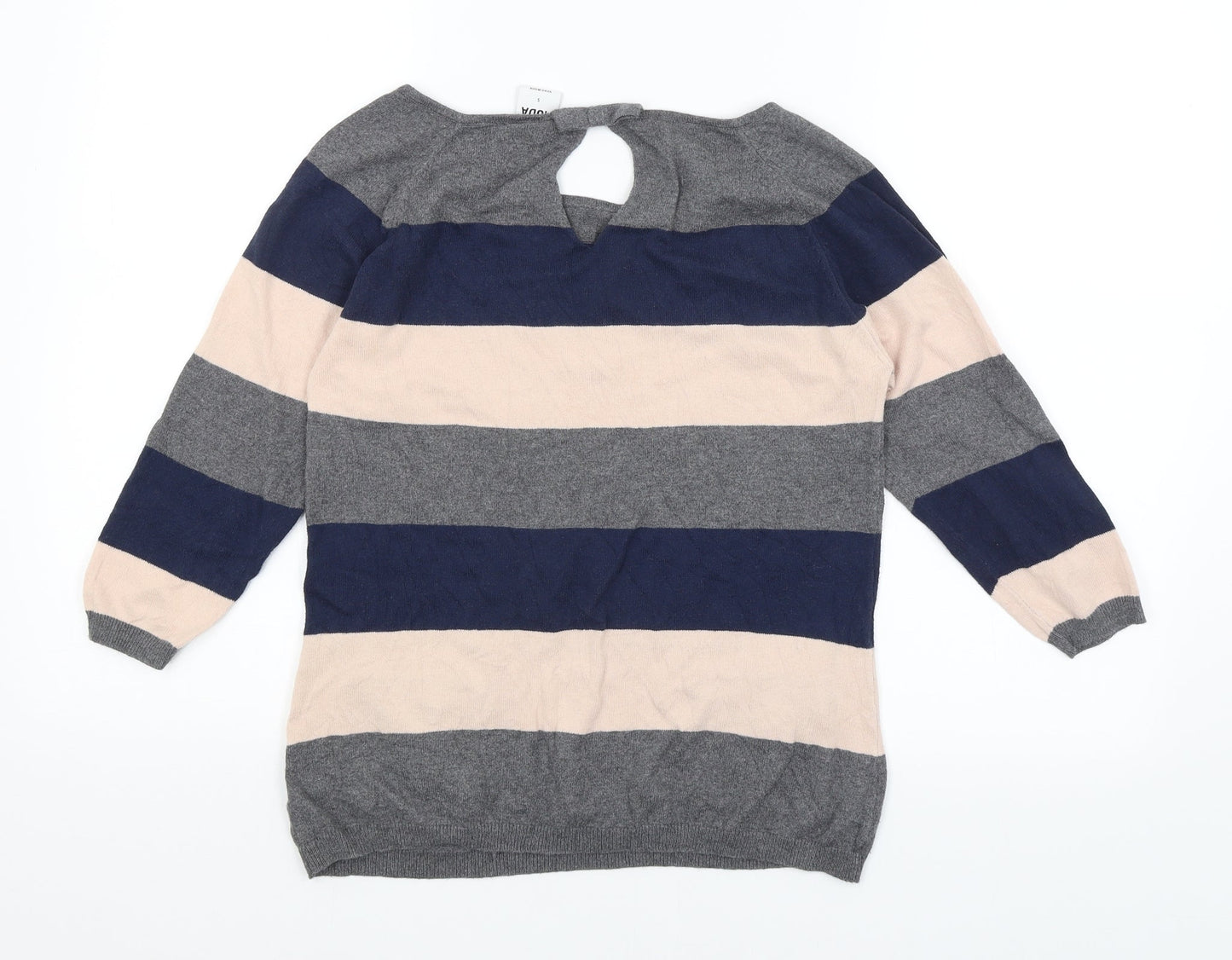 VERO MODA Womens Grey Striped  Basic T-Shirt Size S