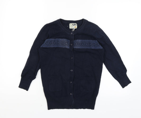Yumi Womens Blue   Cardigan Jumper Size 8