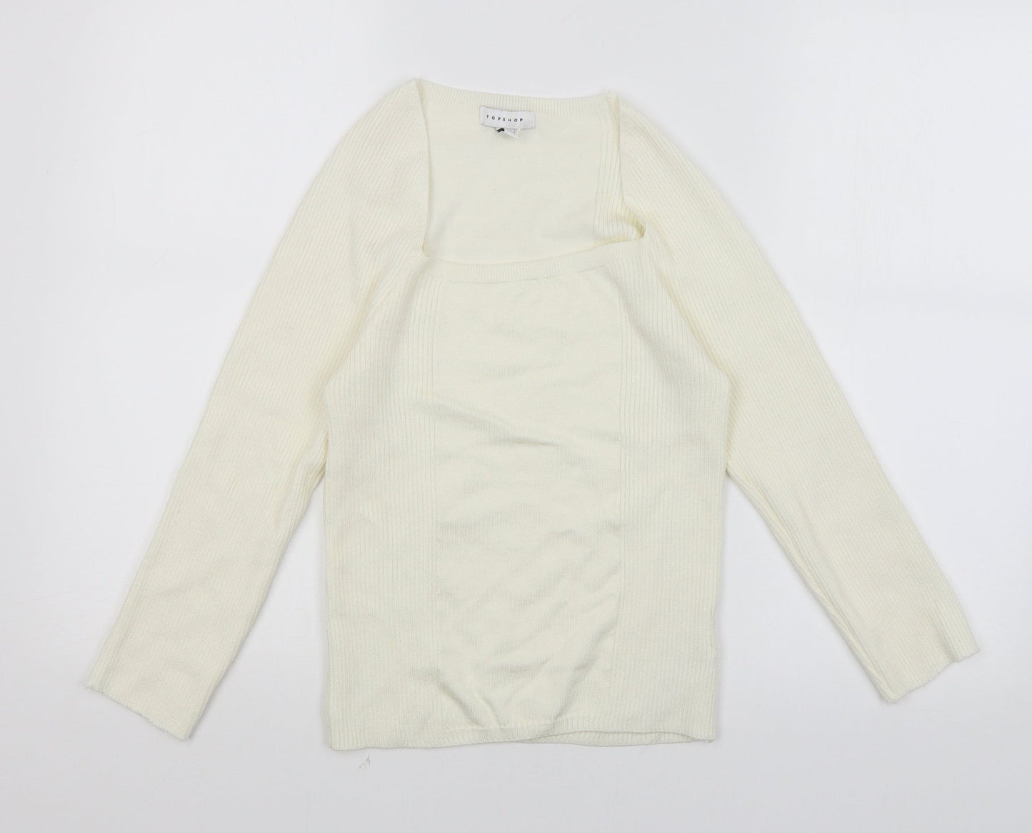 Topshop Womens White   Pullover Jumper Size XL