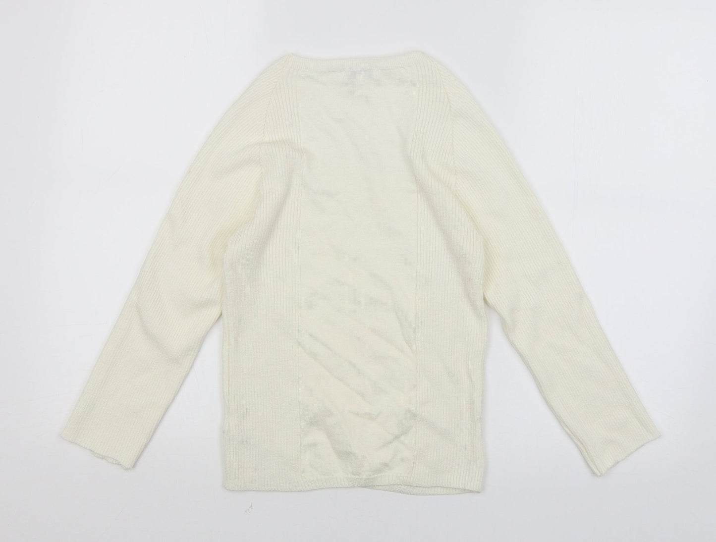 Topshop Womens White   Pullover Jumper Size XL