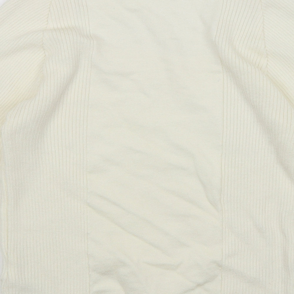 Topshop Womens White   Pullover Jumper Size XL