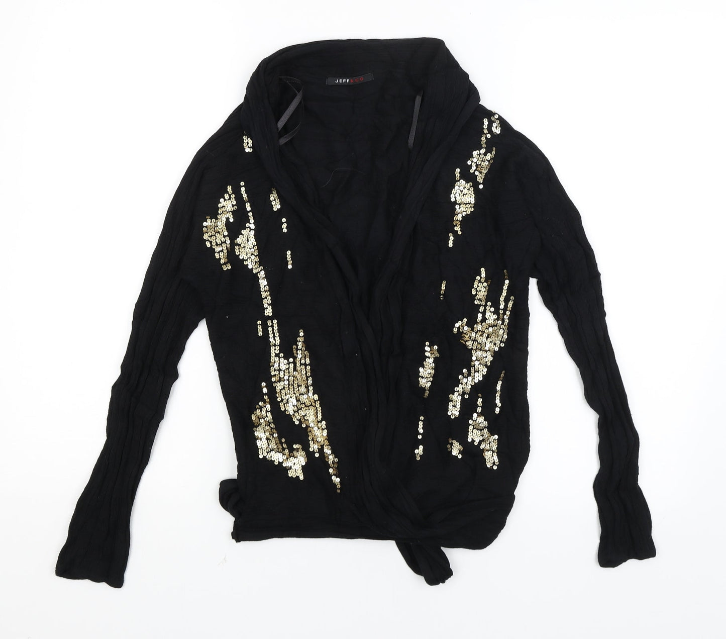 Jeff & Co Womens Black   Wrap Jumper Size 12