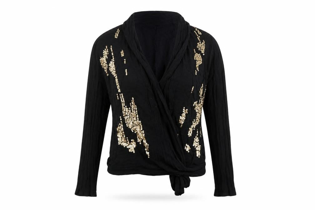 Jeff & Co Womens Black   Wrap Jumper Size 12