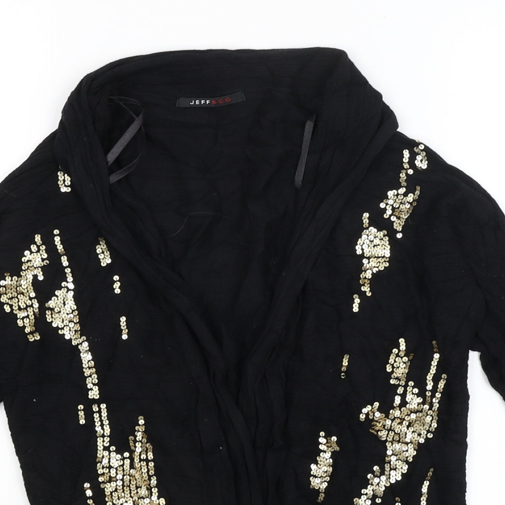 Jeff & Co Womens Black   Wrap Jumper Size 12