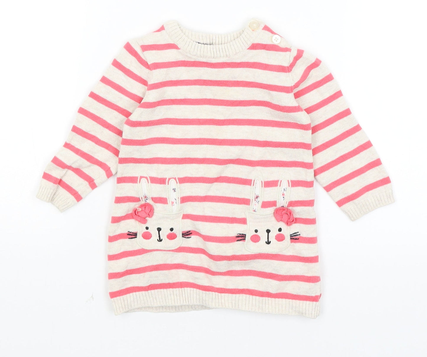 Early Days Baby Ivory Striped  Pullover Jumper Size 6-9 Months