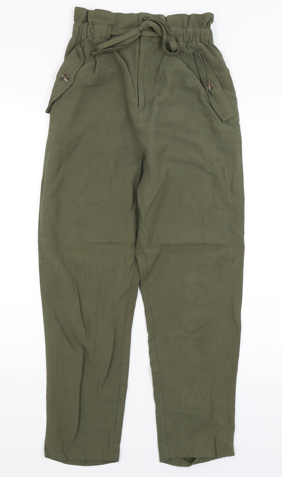 H&M Womens Green   Trousers  Size 8 L25 in